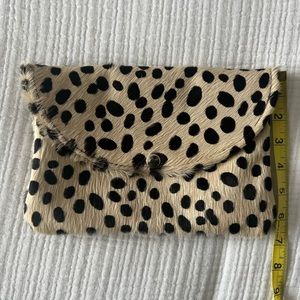 Leopard print clutch